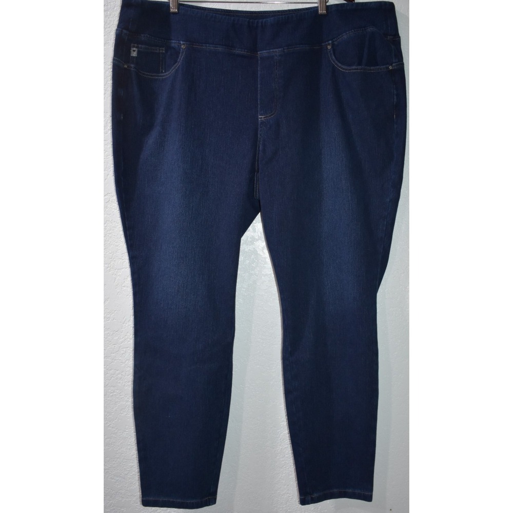 Belle Kim Gravel JEANS‎ 28W Stretch Pull-on Believe In Your Own Beauty 5-Pocket